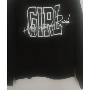 Sweatshirt Iki Iplik Orta Kalın Siyah