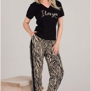 Kadın Pijama Takımı , Siyah