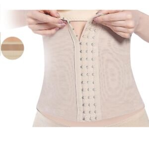 Bej Agraflı Bel Korse, Sıkılaştırıcı ve Rahat Kadın İçin Konforlu Tasarım